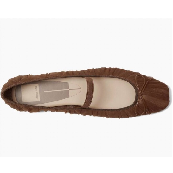 Dolce Vita Raeven Tulle Ballet Flats Mid Brown 9.5 NWT - Picture 4 of 5